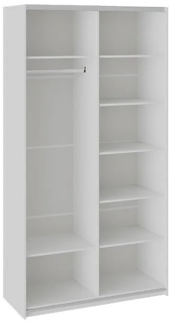 Траст СШК 2.120.60-11.13 Шкаф-купе 2-х дверный (1200x580x2300) (Белый снег,Белый снег/Зеркало)