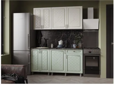 Кухонный гарнитур Версаль 1,8м Айвори/Васаби