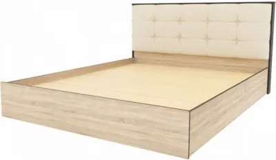 Кровать Лирика ЛК-2 велюр карамель + основание ЛДСП 140