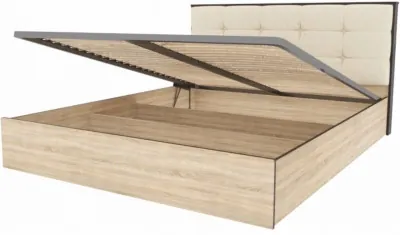 Кровать Лирика ЛК-2 велюр карамель + основание ПМ 140