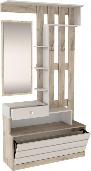 Центральная секция ЯПЦС-1 Ямайка, Дуб крафт серый/Кашемир