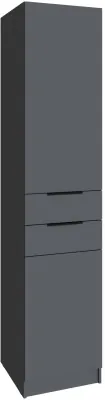 Шкаф Мадрид (0,5) с 2 ящиками, Графит серый