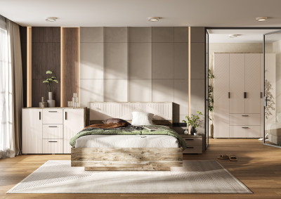 Сильвия Спальня, Кашемир/Дуб Юкон