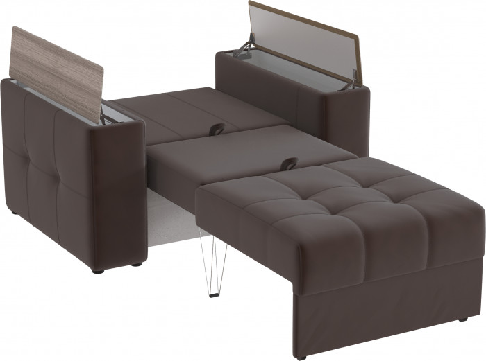 Кресло-кровать "Нави", Коричневый/МДФ сандал белый