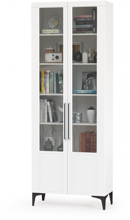 Валенсия Гостиная № 087, цвет ЛДСП белый шагрень/МДФ белый шагрень, ШхГхВ 405,3х38,3х225,2 см., универсальная сборка