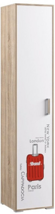 Модульная детская спальня Бланка, набор 2, Дуб сонома/Белый с фотопечатью