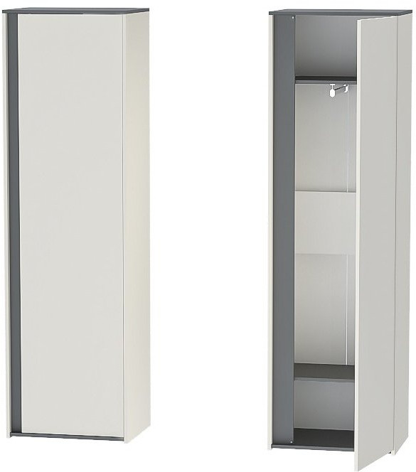 Модульная прихожая Иннэс 12 Набор 2 (Графит / Миндаль)