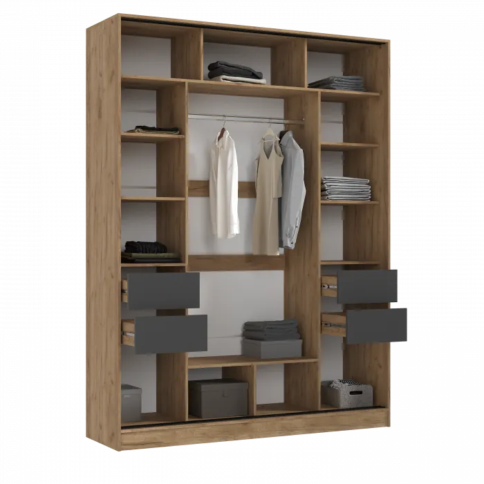 Спальня Роджина дуб крафт/графит