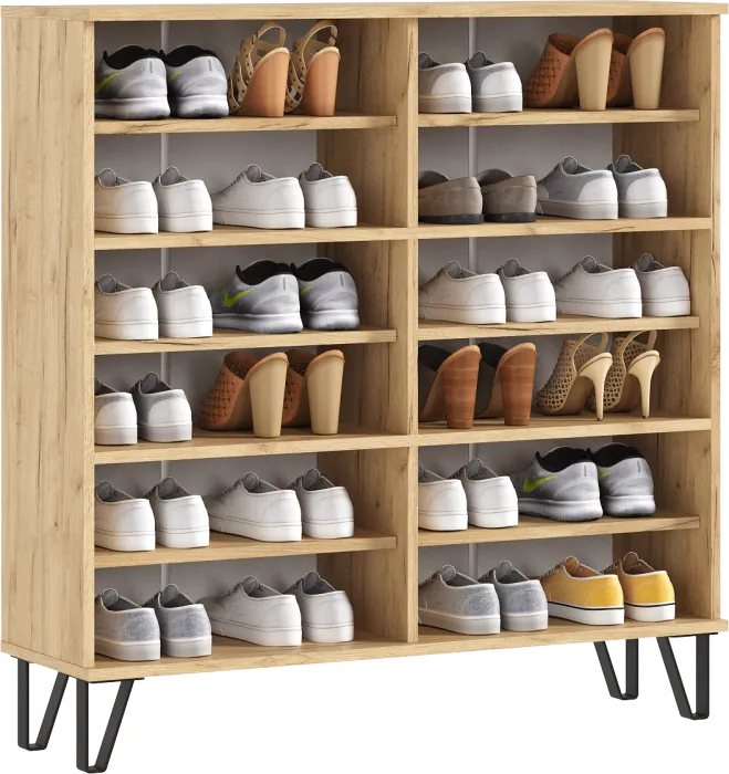 Обувница Флэш, Браш вайт/Крафт