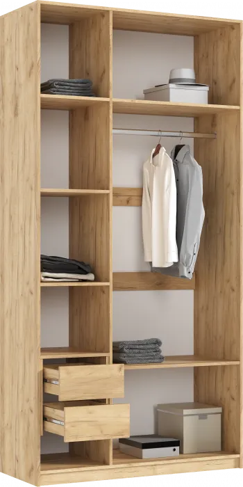 Марвэл Шкаф 3-х створчатый 1200, Браш Мени Грин, Дуб Крафт