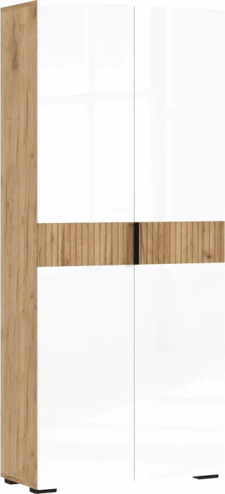 Шкаф двухстворчатый (800), Крафт белый/Графит