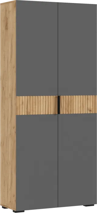 Шкаф двухстворчатый (800), Крафт белый/Графит