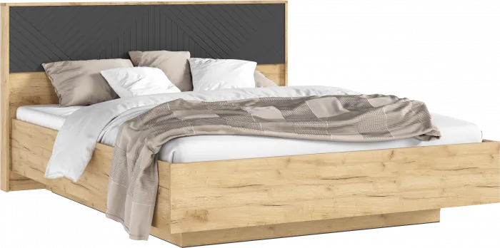 Спальня Флэш, браш графит/дуб крафт