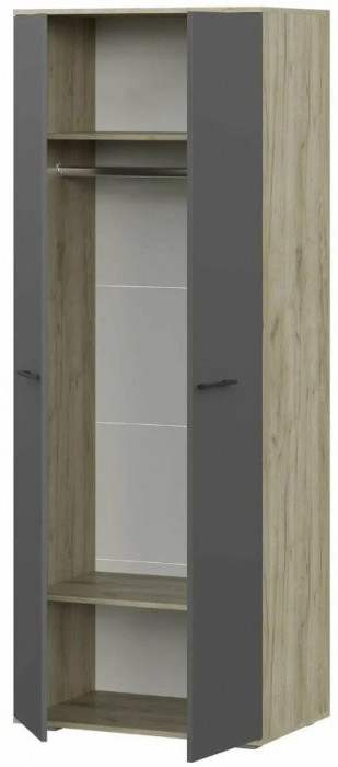 мс для прихожей Бостон ШК-800 дуб крафт серый/серый графит