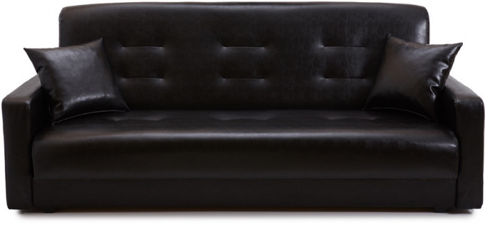 Диван Аккорд 120 черный , пружинный блок Боннель