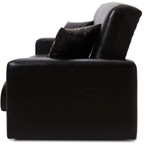 Диван Аккорд 120 черный , пружинный блок Боннель