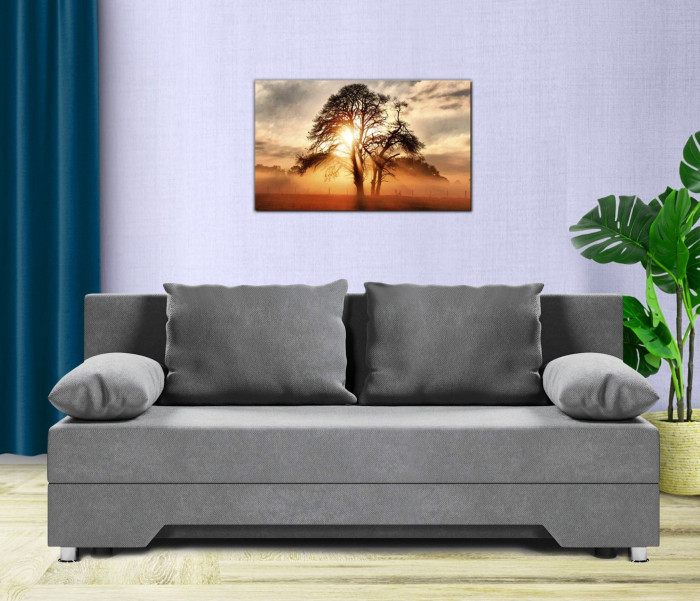 Диван-кровать Орлеан, еврокнижка, велюр, 140х194, серый