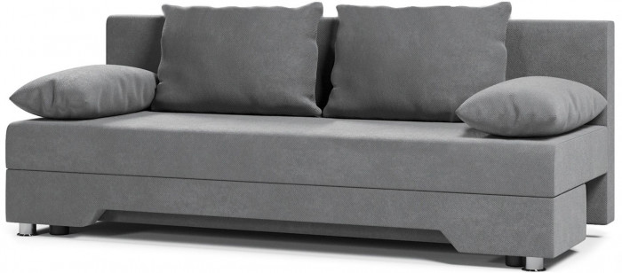 Диван-кровать Орлеан, еврокнижка, велюр, 140х194, серый