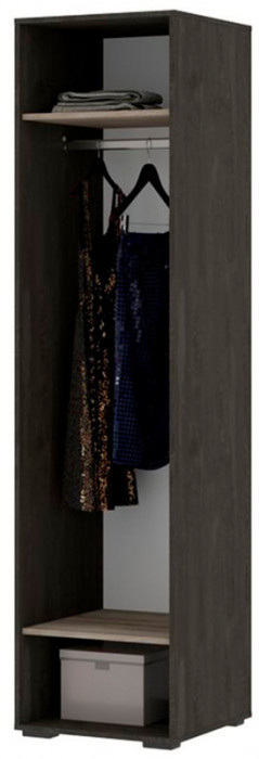 Эдинбург Шкаф ШК-01 (0,502х2,000х0,500) железный камень/дуб крафт серый