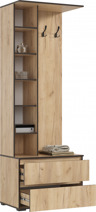 Норд Прихожая, композиция №3, Дуб крафт/Дуб крафт