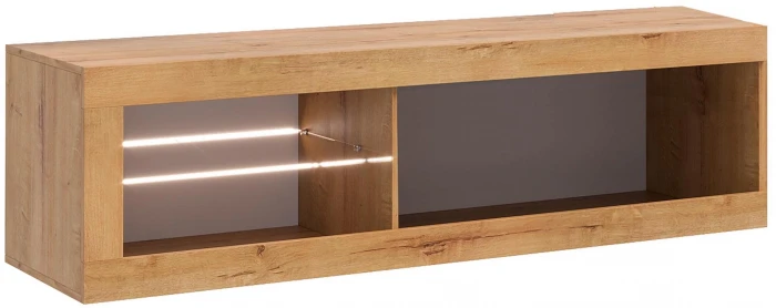 Прага Тумба ТВ мини Дуб Вотан/Белый гладкий