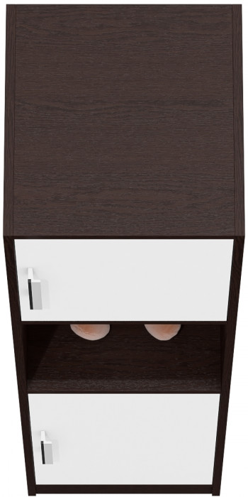 Пенал С-МД-СК9П к компьютерному столу С-МД-СК9, цвет венге/белый шагрень, ШхГхВ 43х45х160 см., универсальная сборка