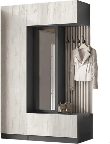 Модульная прихожая Роджина, композиция 1 (Графит, Дуб Крафт Золотой)