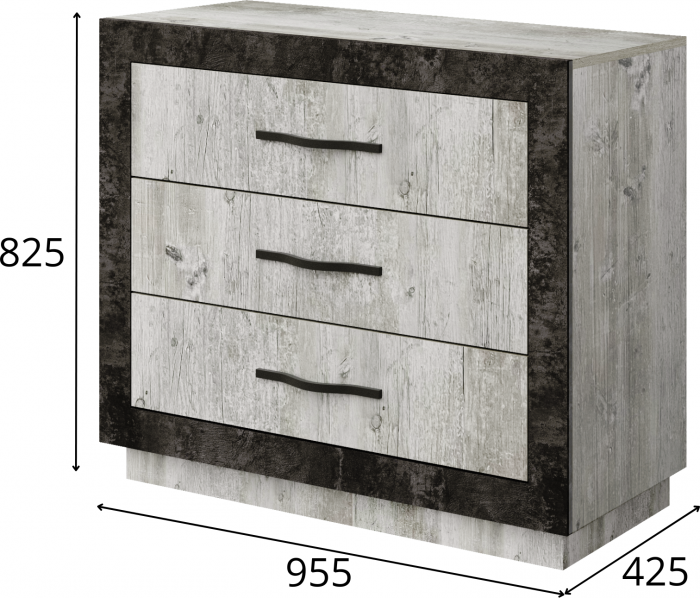 Комод с 3-мя ящиками 