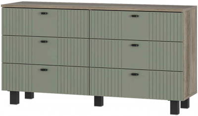 "Олива" КМ-04 комод Дуб каньон/MF12  эвкалипт софт