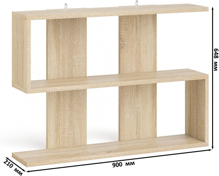 Мори Стол компьютерный МС-1 левый + Шкаф МШ900.1 + Полка 900, цвет дуб сонома, ШхГхВ 180,4х50,4х209,6 см., НЕ универсальная сборка