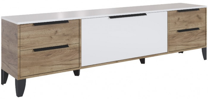 Малави Модульная Гостиная, композиция 2, Дуб крафт табачный/Белый глянец