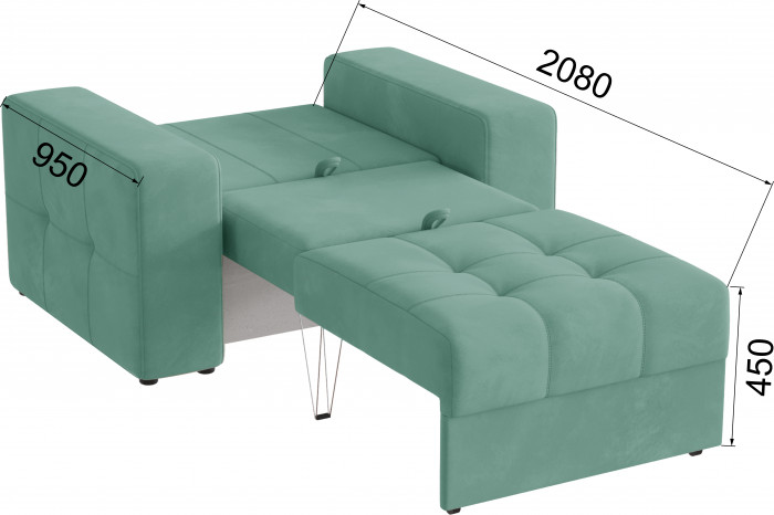 Кресло-кровать Верден, Мятный
