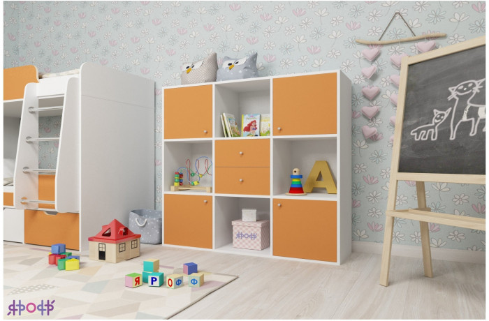 Стеллаж Джери (Дуб молочный/Ирис)