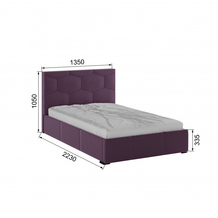 Манука Кровать интерьерная 120 винный, ПМ