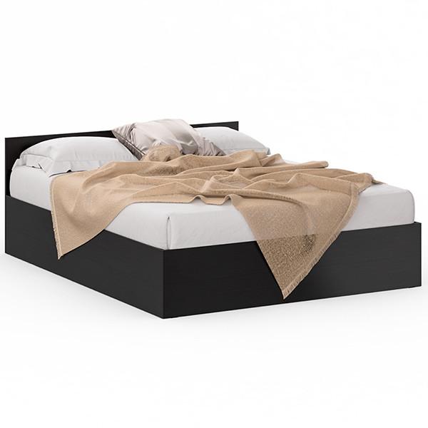 Стандарт Кровать 1600, цвет венге, ШхГхВ 163,5х203,5х70 см., сп.м. 1600х2000 мм., без матраса, основание есть