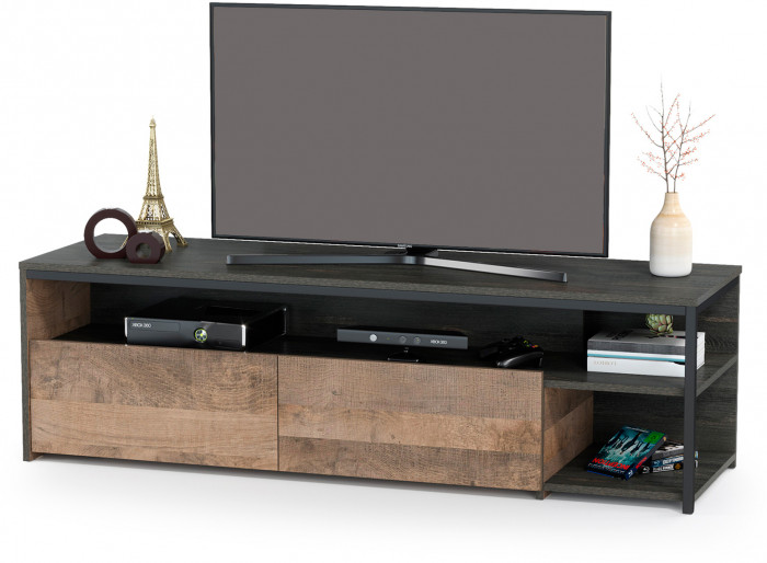 Трувор 13.70 Тумба под ТВ, цвет дуб гранж песочный/интра, ШхГхВ 149,8х45,4х44,6 см., универсальная сборка