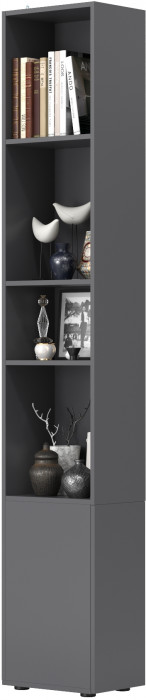 Эйр Гостиная 16.323 Шкаф торцевой, цвет серый графит, ШхГхВ 26,9х38,1х219,5 см., универсальная сборка