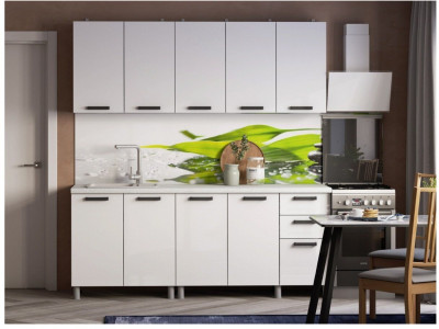 Кухонный гарнитур Осло 2,0м Карбон форфор