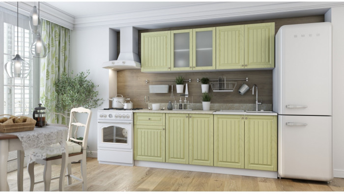 Кухня МДФ Хозяюшка 2000 (Трюфель, Белый)