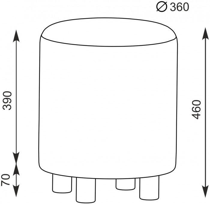 Афина Спальня 4-25901М1к.с. Трюмо + Банкетка 6-5137ТКШсв.серый Марта, цвет кашемир серый/ткань светло-серая, ШхГхВ 105х38,6х129 + 36х36х46 см, ун. сб.