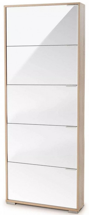 Обувница VIVA 5 Белый/Стекло