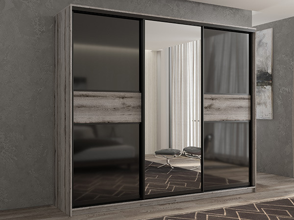 Шкаф-купе Кааппи 9 Эвок Окаменелый 190х60х230 см