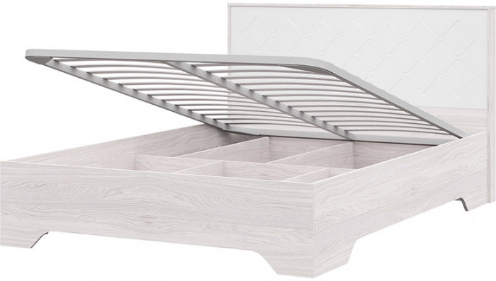 Кровать с подъемником Сальма КР 025 (1482х970х2136) анкор/белый глянец