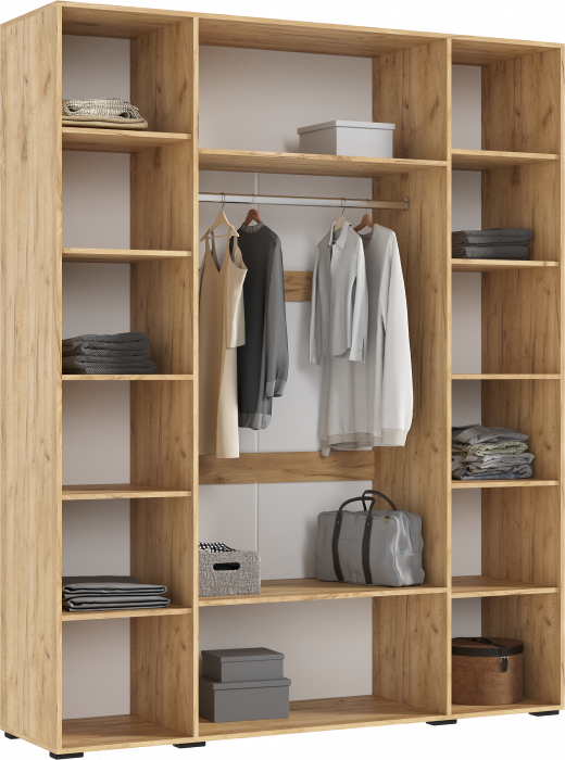 Флэш Шкаф 4-х ств. 1800 браш мени грин/дуб крафт