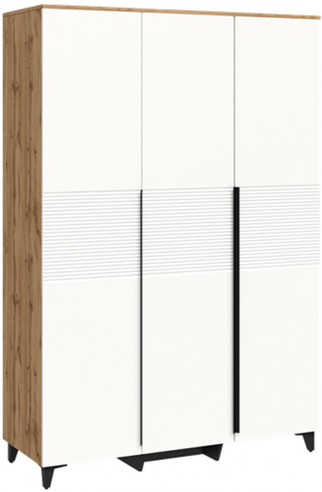 Шкаф 3-х дверный Белла, Дуб вотан, Тальк