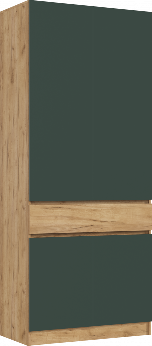 Модульная прихожая Роджина, Дуб крафт/Изумрудный