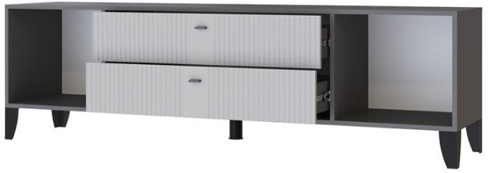 Тумба ТВ Парус-10 графит/светло-серый