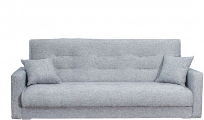 Раскладной диван-кровать, прямой, книжка, цвет серый, рогожка, Лондон 140х190