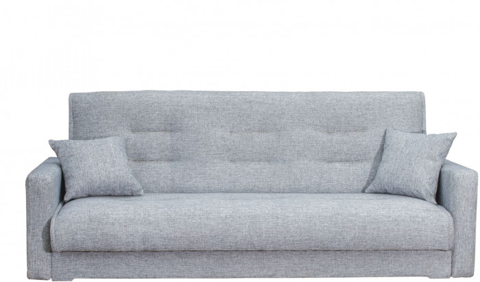 Раскладной диван-кровать, прямой, книжка, цвет серый, рогожка, Лондон 140х190