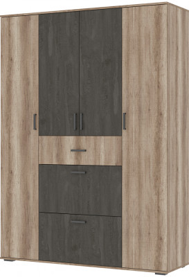 НЕЛЬСОН ШК 03 (СОЛО-3) Шкаф (1,600х2,200х0,500) дуб каньон/железный камень